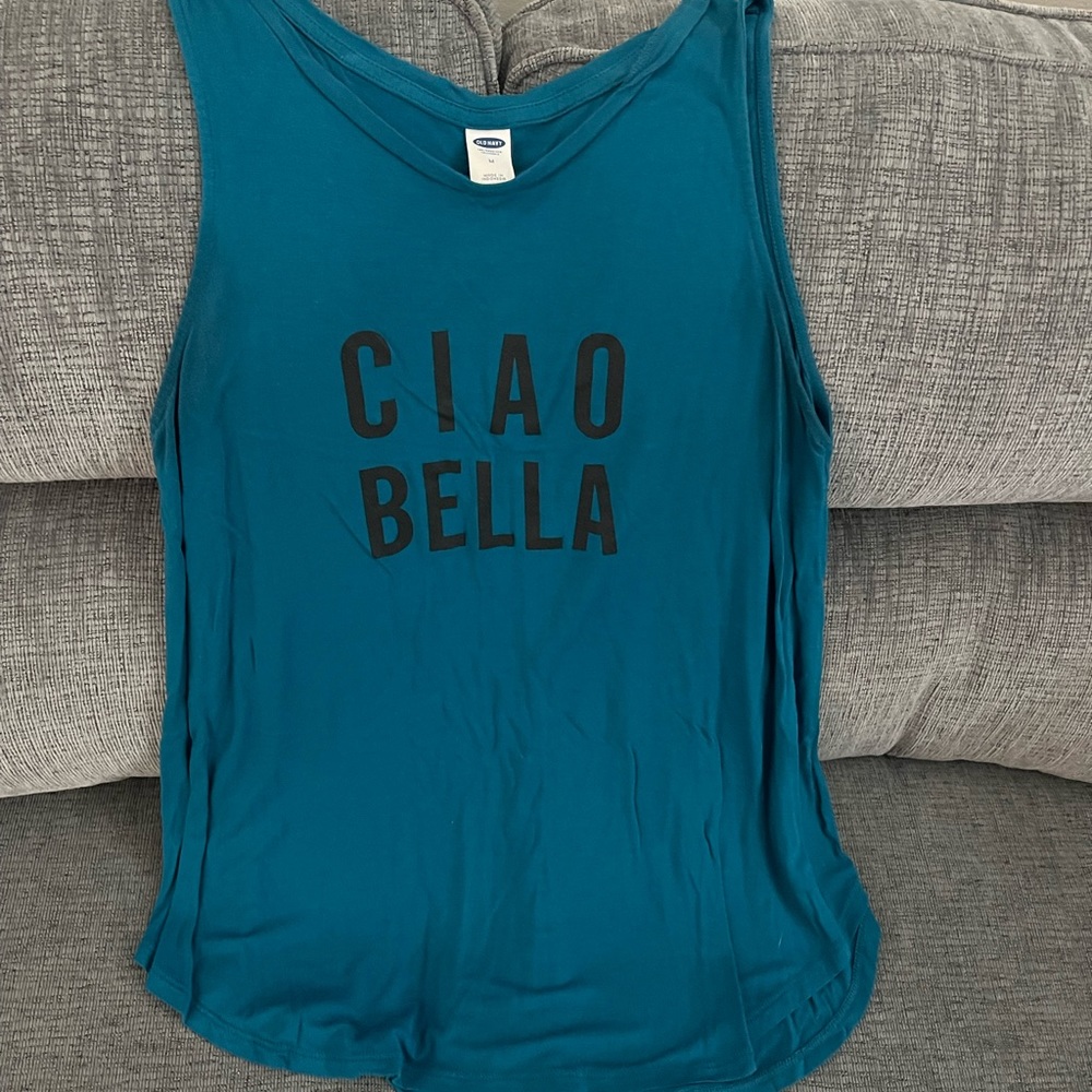 Ciao Bella Teal Tank Top